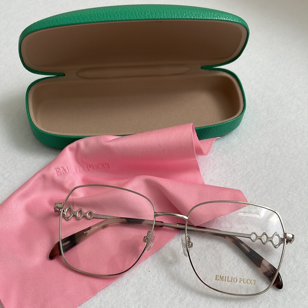 NEW Emilio Pucci Glasses with Case and Lens Cloth